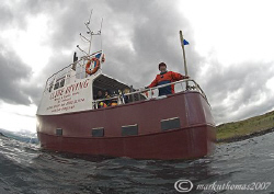 Dive boat.
Little Cumbrae, Clyde, Scotland.
10.5mm. by Mark Thomas 